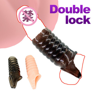 Simulation dildo sexy mace men's enlarged lengthened bold wear penis cover crystal cover supplies wholesale