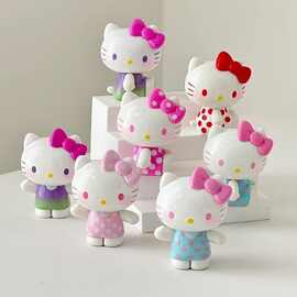 三丽鸥Hello Kitty 凯蒂猫夏日彩虹糖系列萌粒 迷你摆件