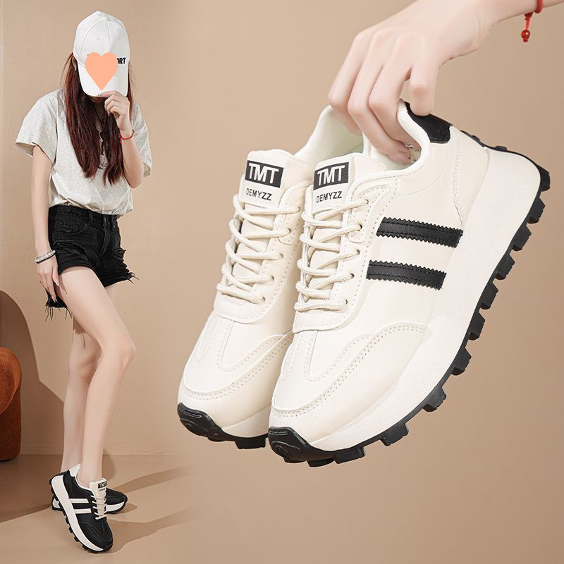 ins韩版女鞋潮2025新款春季学生跑步运动休闲鞋透气百搭老爹鞋子