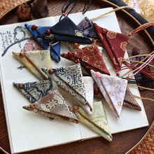 全手工缝制织锦刺绣三角空香囊项链包古风文创礼品伴手礼香包布袋