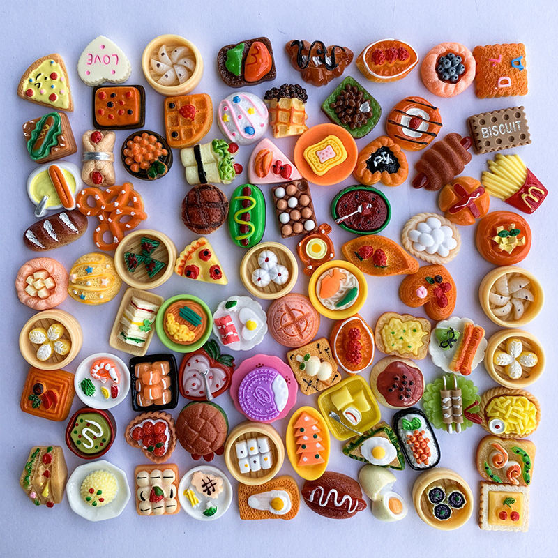 Simulación de alimentos y Juegos Accesorios de resina bricolaje mezclado al por mayor crema pegamento caja del teléfono refrigerador etiqueta material de alimentos y jugar cerveza