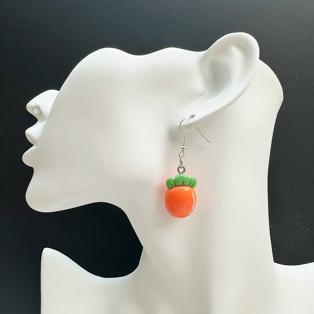 1 Pair Quantity Street Occasion Wholesale Jewelry Cartoon Style Fruit Resin Drop Earrings