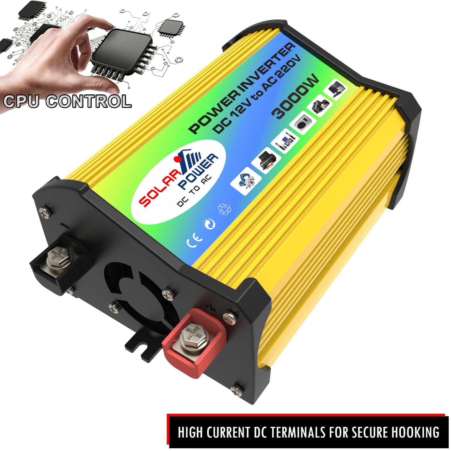 实力工厂跨境车载逆变器DC12V转AC220V110V power inverter 3000W