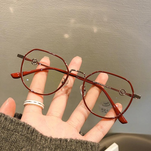 Xiaohongshu's same style black frame glasses without makeup artifact anti-blue light glasses frame women's large frame flat glasses trend 0672