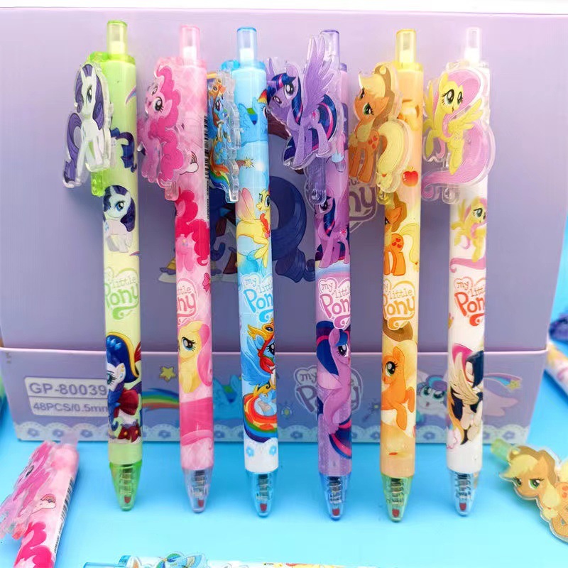 Pony Baoli nuevo parche bolígrafo neutro estudiantes pulsar dibujos animados firma rápido seco rápido 2024 bolígrafo rojo en línea seco rápido