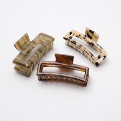 ヒョウ柄アセテートヘアクリップ、ハイエンドでエレガントなヘアクリップ、女性用大型サメクリップ、後頭部ヘアクリップ、女性用ヘアクリップ卸売