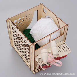 亚马逊热销新款木质多功能纱线收纳盒 创意木质工艺品收纳盒