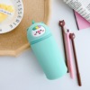 Telescopic pencil case, silica gel capacious pens holder for elementary school students, stationery, storage bag, South Korea, loose straight fit