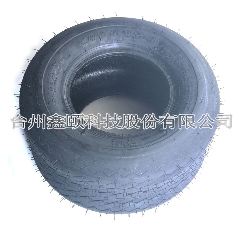 18x8.50-8 轮胎 - 4层锯齿耐用无内胎轮胎，适用于高尔夫球车