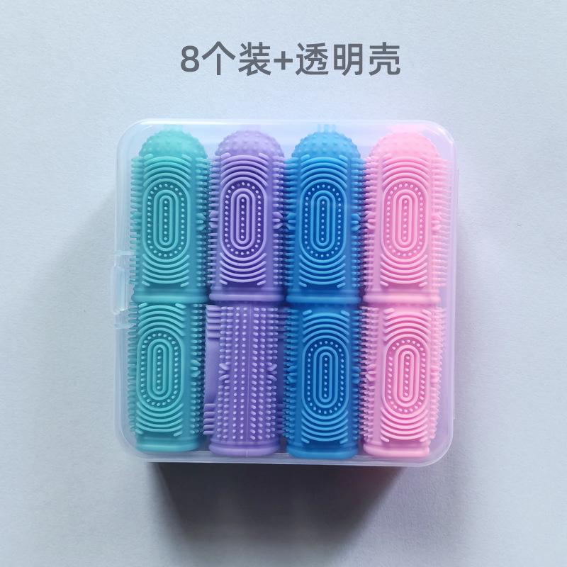 Perro Dedo Cepillo de dientes Silicona Cepillo de dientes Gato 360 ° Limpieza bucal Cuidado Pet Dedo Cepillo de dientes Cubierta Suministros