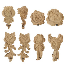 歐式法式實木貼花東陽木雕裝飾木花貼片玫瑰花小花片浮雕家具櫃門