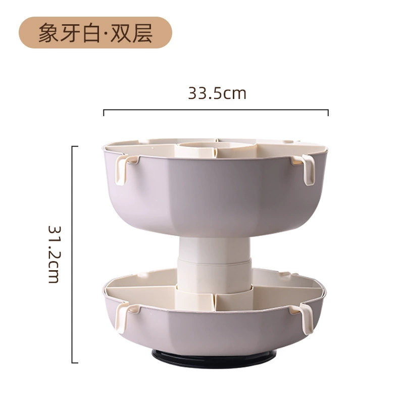 New rotating hot pot platter is easy to clean the grid vegetables and fruits platter Household kitchen multi -layer plastic drain