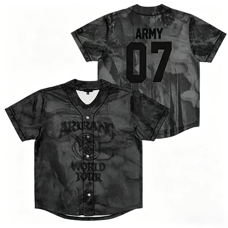 Cross-Border Bts Trendy Brand New Baseball Uniform Training Shirt Short-Sleeve Fan Shirt Cross-Border Bts Trendy Brand New Baseball Uniform Training Shirt Short-Sleeve Fan Shirt