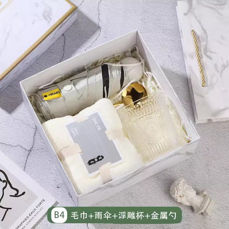 Conjunto de souvenirs de negocios Regalo de año nuevo Regalo de apertura para empleados Cumpleaños del cliente Caja de tazas de aislamiento práctico de negocios