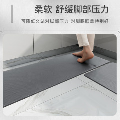 Cross-border anti-slip and fatigue-resistant kitchen mat 10mm thick shock-absorbing PVC woven foot pad Amazon washable and scrubable floor mat
