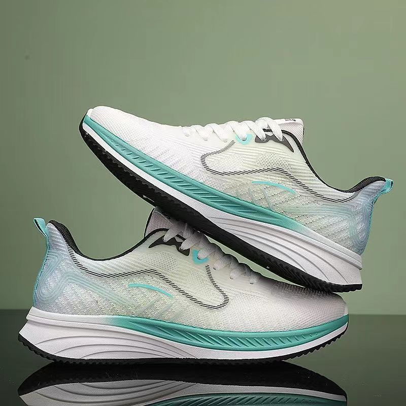 Scarpe da tennis da uomo Scarpe in pelle Sneakers Suola in gomma Calzature imbottite leggere e traspiranti_voghion.com