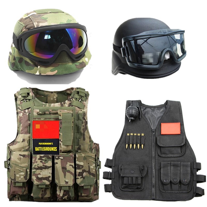 Kindergarten Little Police Toy Combat Equipment Children's Camouflage Vest Bulletproof Tactical Vest Pubg Level 3 Armor