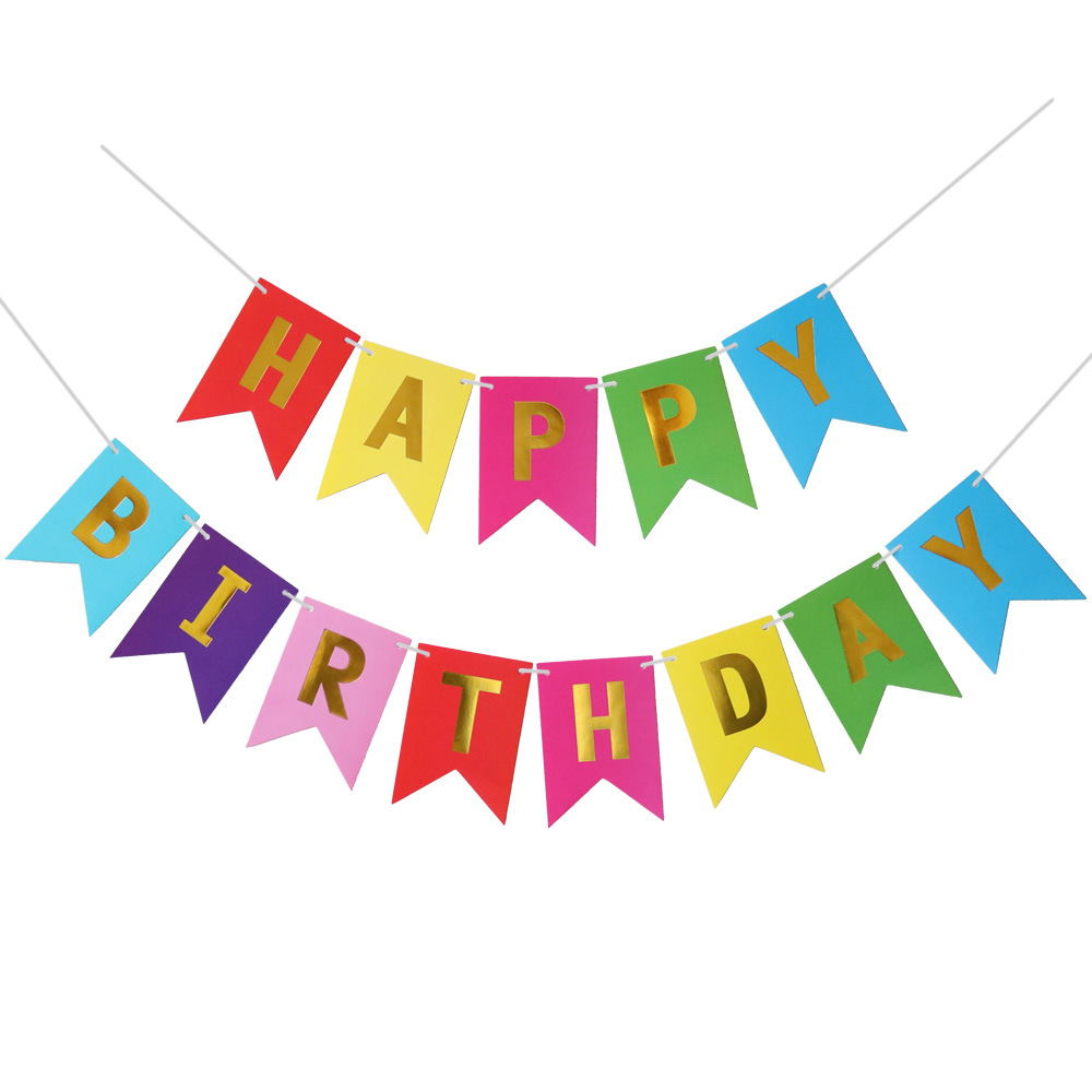Guirnalda de Feliz Cumpleaños con Diseño de Cola de Pez en Dorado, Decoración para Fiesta de Cumpleaños