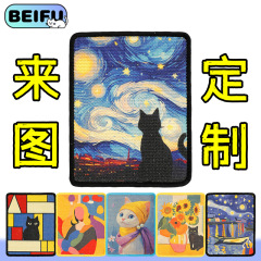 工厂定制剑麻猫抓板耐抓耐磨不掉屑剑麻猫抓布可定制尺寸图案抓板