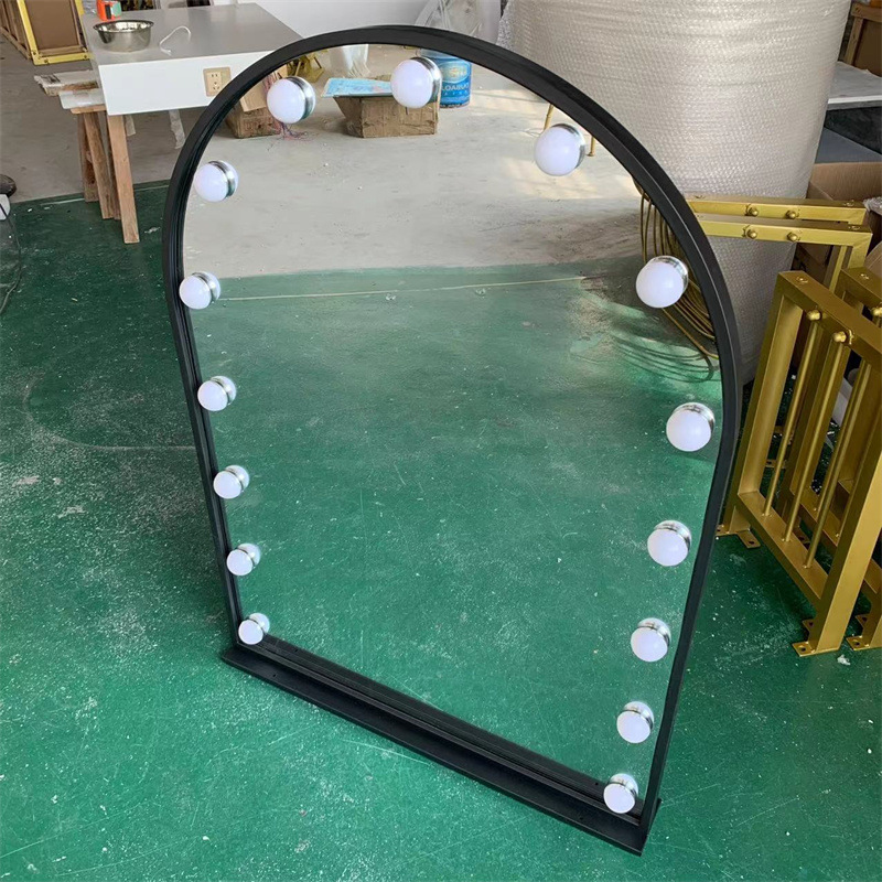 아치 화장거울 80*110 블랙 프레임