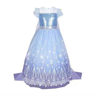 20.22 million Christmas Girl Elsa Dress Summer Baby Stylized Dress Summer Dress Girl Children Princess Elsa