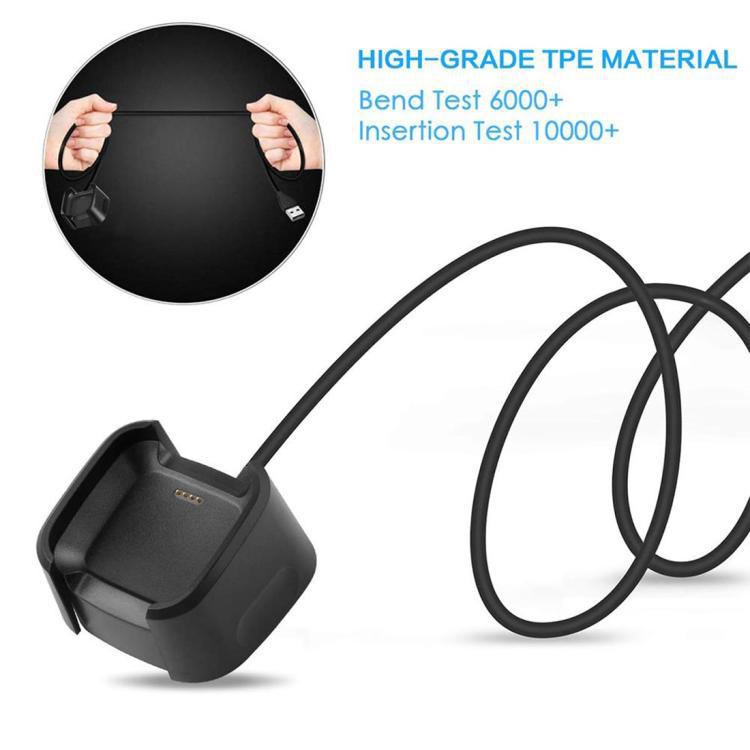 xDfind USB-A Cargador de reloj vertical, longitud del cable: 1m para Fitbit Versa 2