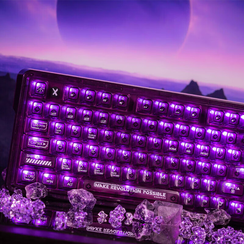 Estructura de junta K75 teclado mecánico cableado futuro personalizado teclado mecánico de deportes electrónicos de oficina especial para el hogar