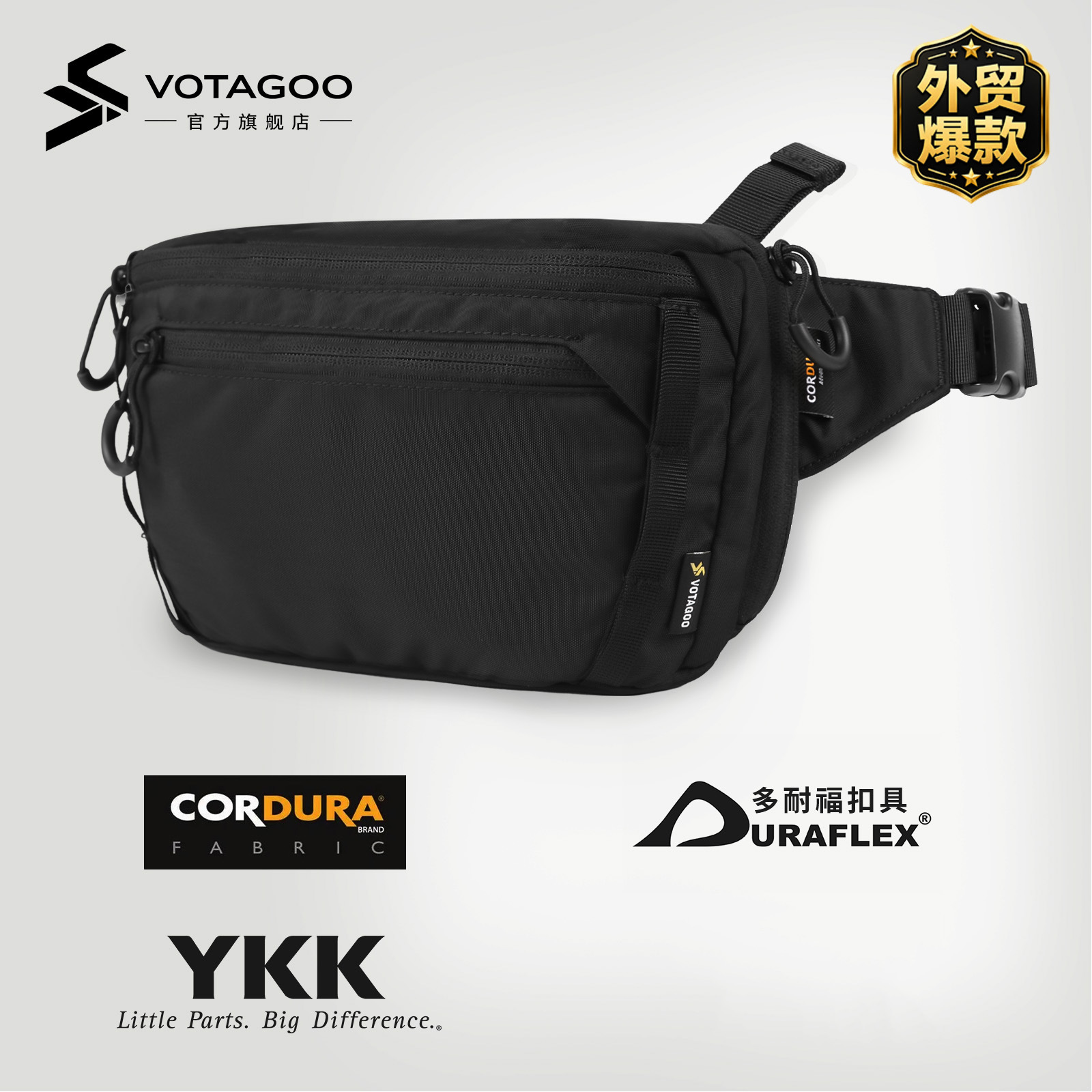 Votagoo Ebl Outdoor Tactical Chest Bag Ccw Concealed Carry Pistol Waist Bag Edc Daily Shoulder Crossbody Bag