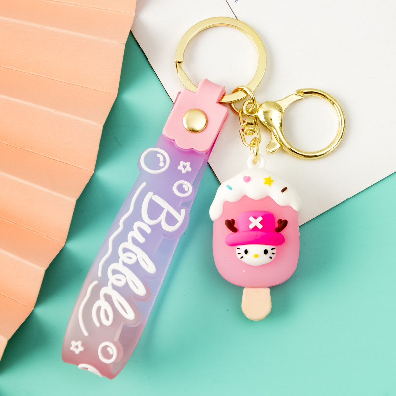 Korean Style Animal Fruit Pvc Unisex Bag Pendant Keychain display picture 3