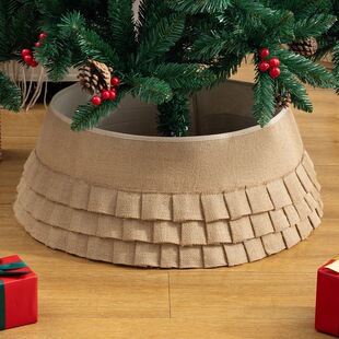 Cross-Border Christmas Tree Skirt Stereo Round Black Gold Sequin Scene Layout Decoration Supplies Christmas Tree Base