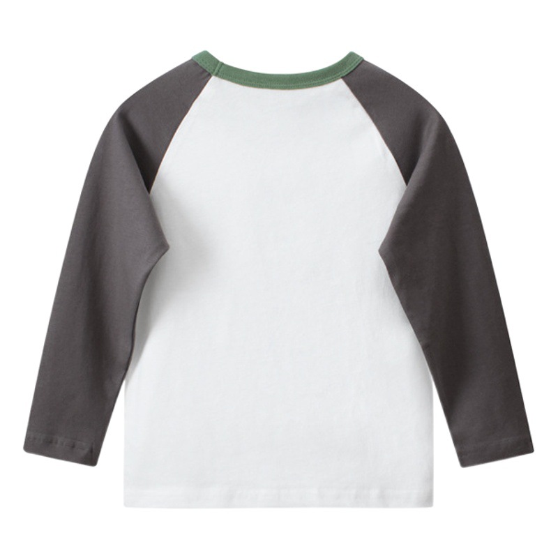 27 niños estilo coreano ropa para niños otoño nuevos niños Camiseta de manga larga dinosaurio Niño camisa de fondo ropa de bebé al por mayor