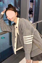 秋冬装新款针织开衫外套女韩版宽松学生慵懒风百搭领开衫毛衣女