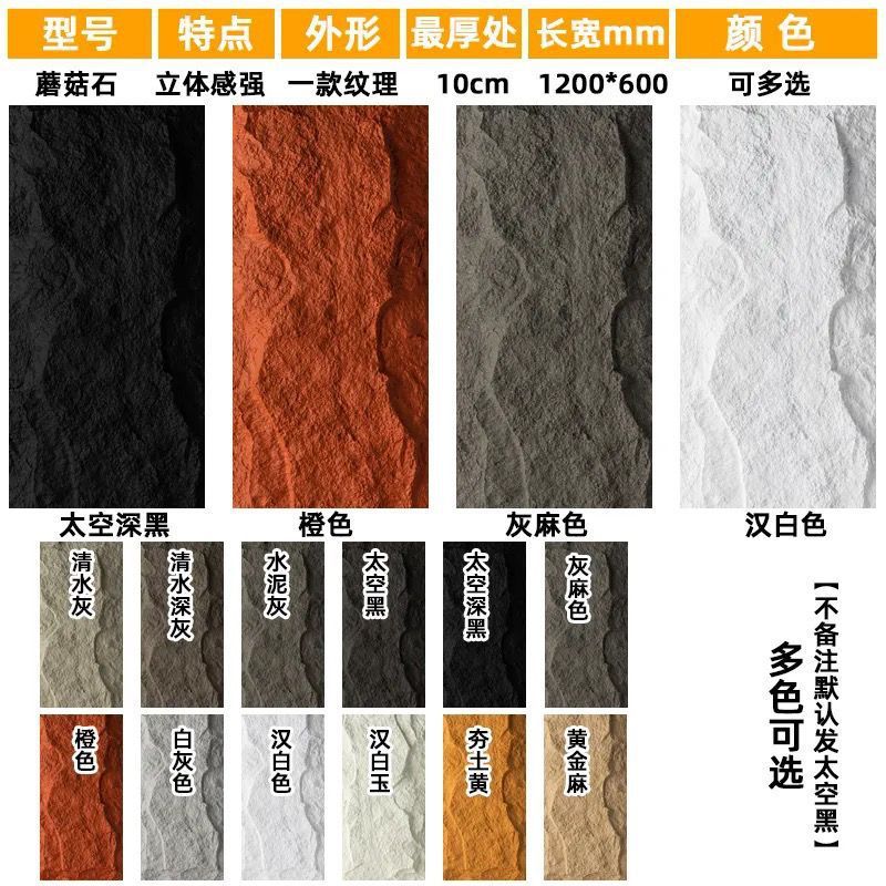 軽量PUストーンスキン背景壁文化石キノコ石化粧パネルストーン連続パターン大型ボード外壁タイルクロスボーダー直送|undefined