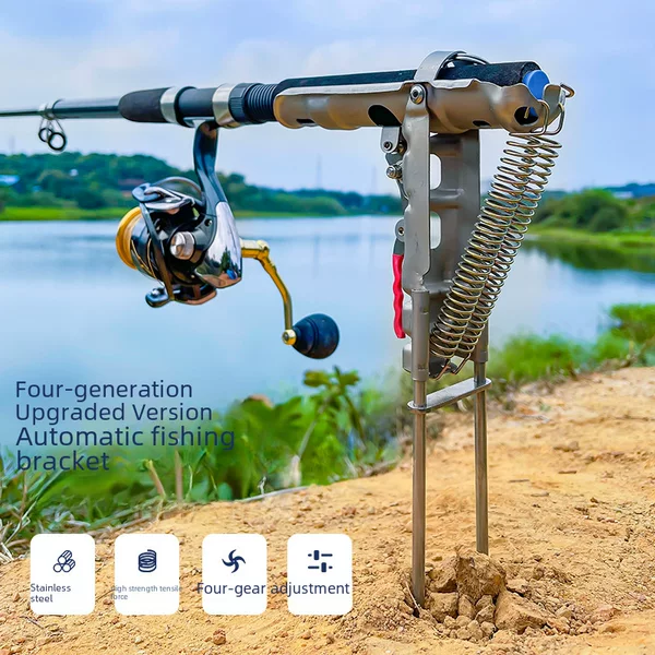 Hunting automatic fishing rod sea rod holder Sea Rod throwing Rod ground insertion spring holder Rod Lifter fishing gear