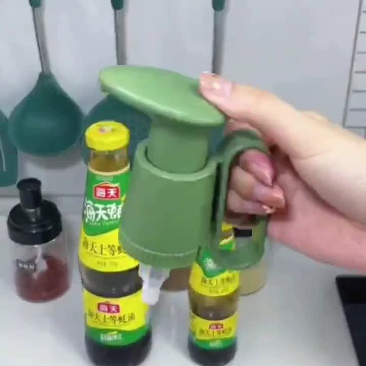 Бытовая вакуумная бутылка для устричного соуса с насадкой-насосом для кухонного пластика, выдавливающая устричный соус, количественное нажатие на насадку-насос для устричного соуса
