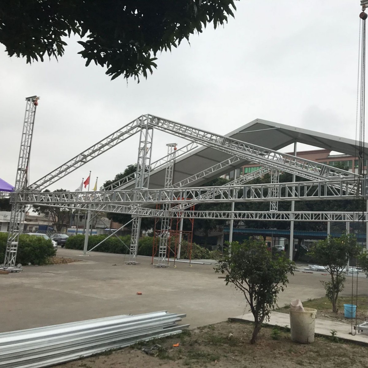 户外演出铝合金舞台灯光桁架/展览展示truss架/LED屏龙门桁架