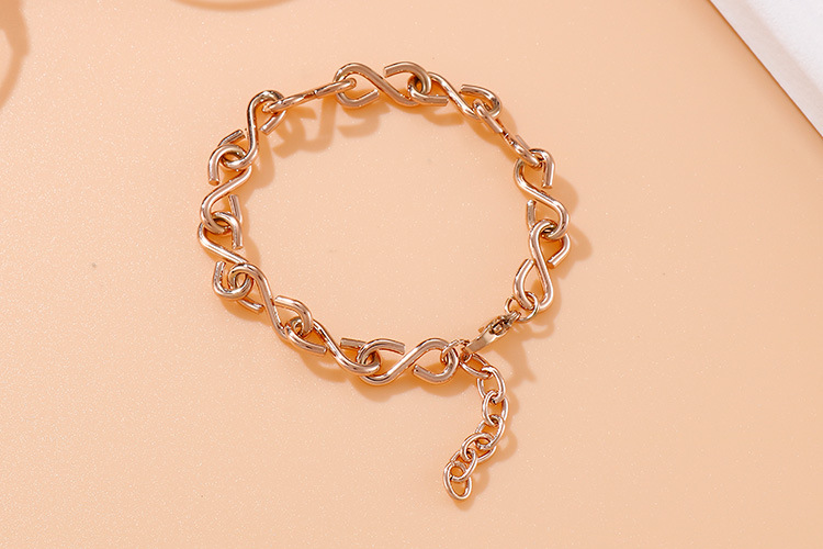 304 Stainless Steel Chain Material PVD Coated 18K Gold Plated Number Titanium Steel Fashion Waterproof Non Tarnish Titanium Steel Bracelets