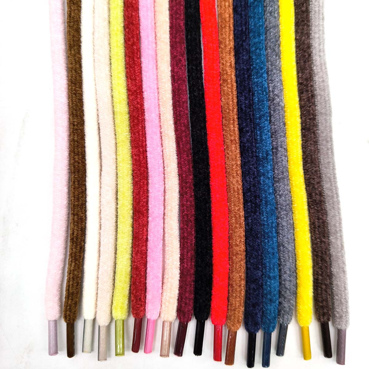 5mm de color sólido Chenille otoño y invierno grueso cordones redondos casuales de color sólido versátil cordones redondos adecuados para zapatos de coco