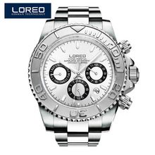 LOREO/雷力欧男士钢带手表 全自动机械三眼多功能表 厂家现货直供
