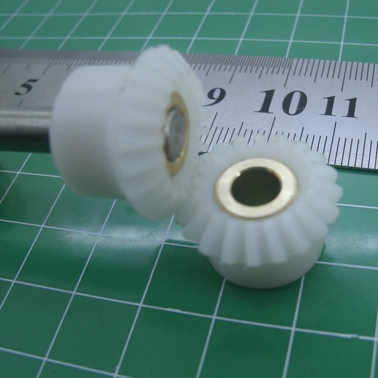 微小轻型1模20齿伞齿轮组合90度转向适用模型飞机耐磨差速齿轮