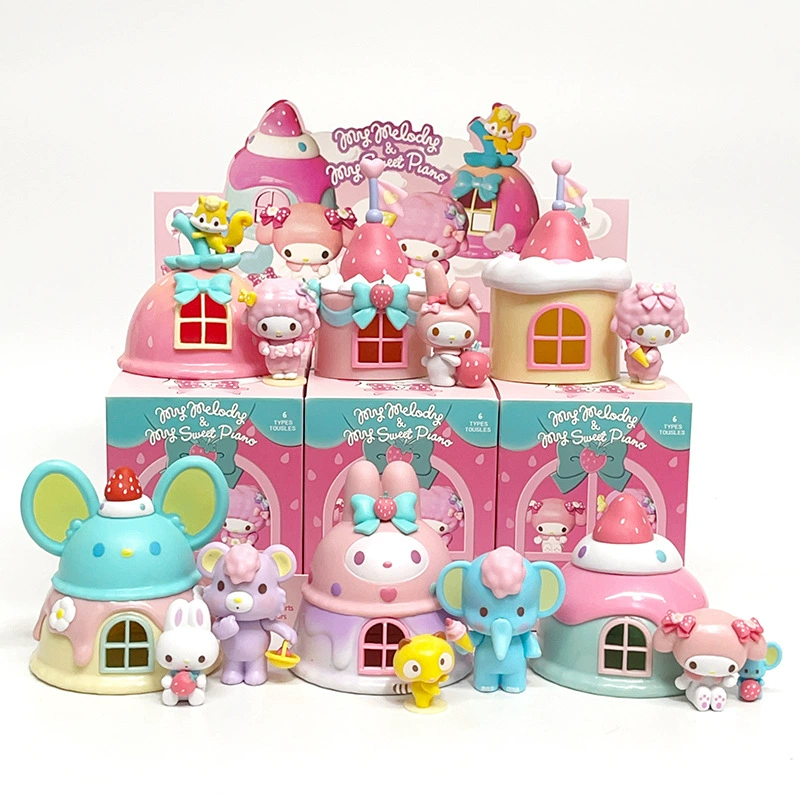 Sanrio, семейная милая минифигура на столе, подарок на день рождения