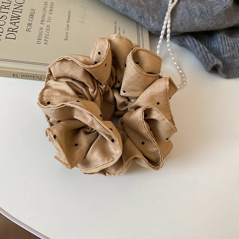 Encaje lazo para el cabello de intestino grueso de doble capa ins coreanos cuerda para el cabello de intestino grueso fresco y dulce en la parte posterior de la cabeza accesorios para el cabello femenino