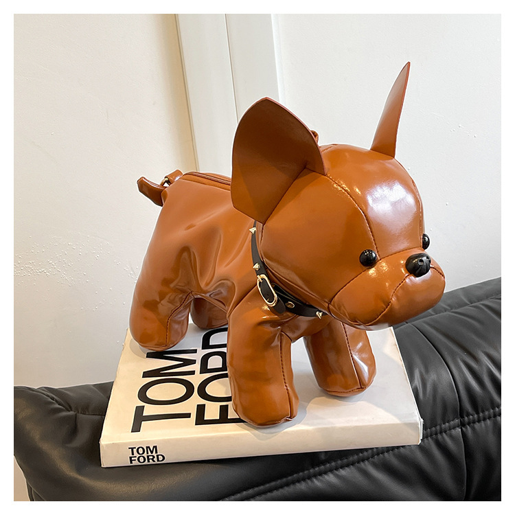 2026 New Cross-Border French Bulldog Bag for Women, Fashionable Cartoon Personality Shoulder Crossbody Bag, Simple Commuter Style for Women