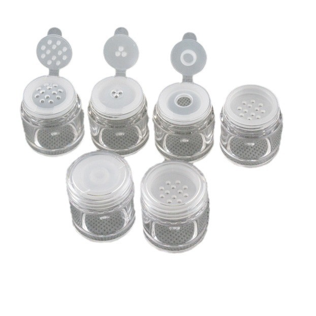 Botella de polvo suelto de 5ml con sub-botella de maquillaje de pantalla adecuada para polvo suelto polvo de sombra de ojos polvo brillante sub-botella de Arte de uñas