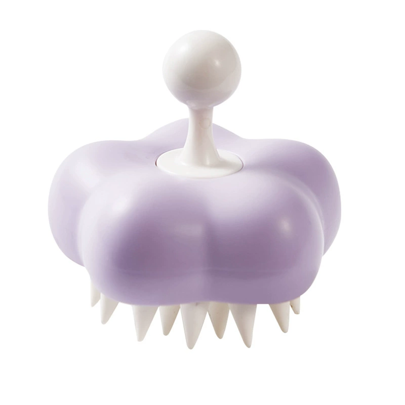 Shampoo Massage Brush Flower, PP+TPR, Compact 7.7×7.8 cm, Multicolor