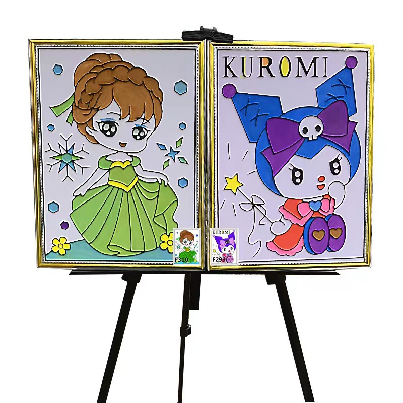 新款地摊凹凸画板立体儿童DIY公园广场夜市摆摊涂鸦画画板批发