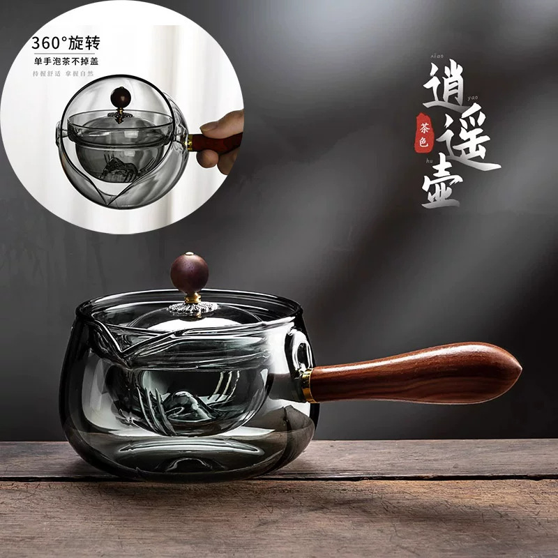 Single-handle teapot for brewing tea at home, small glass teapot for brewing small green tangerines, Kung Fu tea set, tea brewing stove Single-handle teapot for brewing tea at home, small glass teapot for brewing small green tangerines, Kung Fu tea set, tea brewing stove