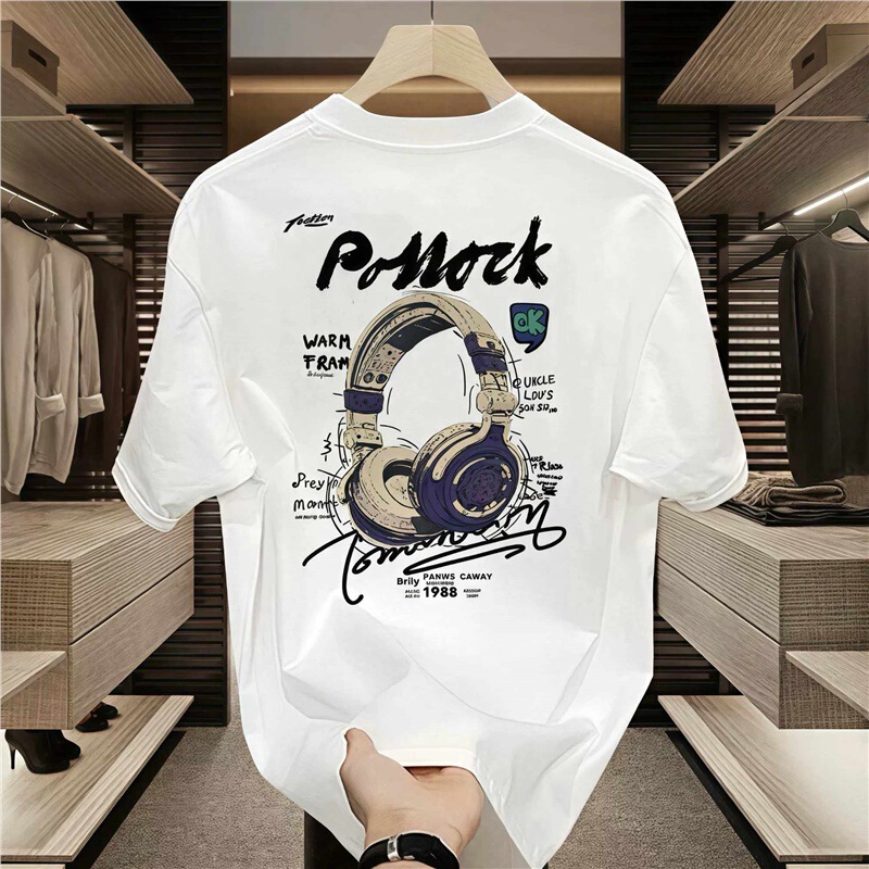 Outlet Summer 100% Versatile Short-Sleeved T-Shirts for Men and Women Casual Loose Sports Tops Trendy Brand Versatile T-Shirts