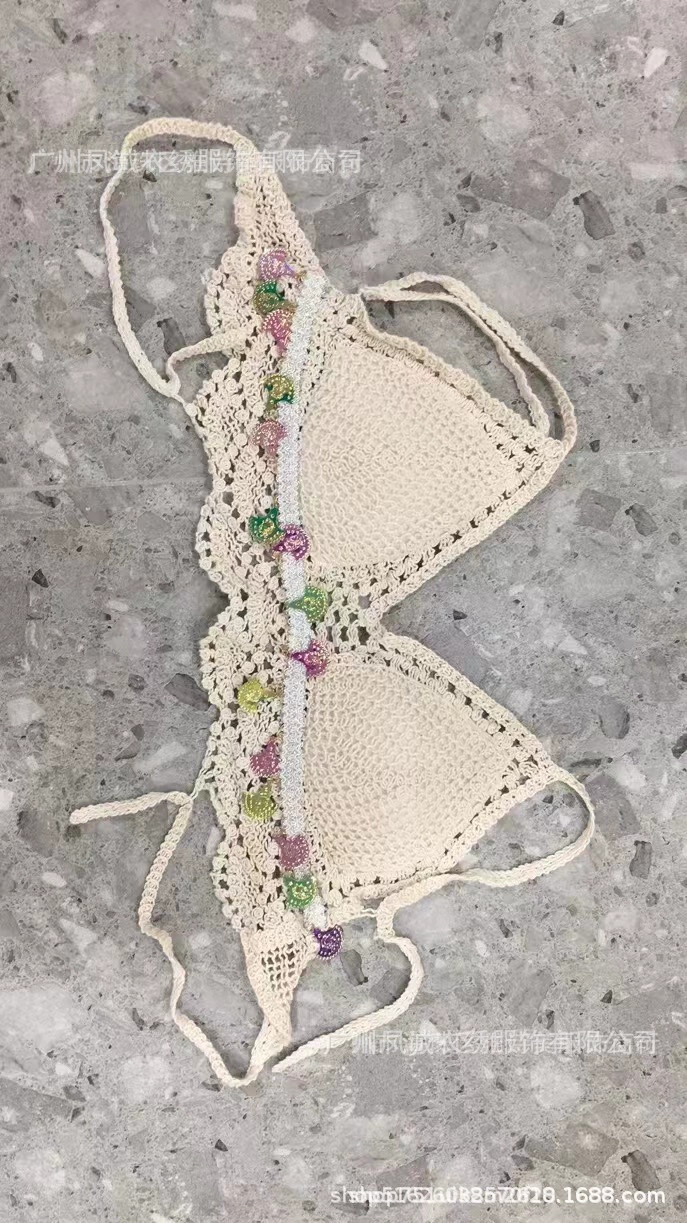 Сексуальная вязаная пляжная короткая майка, для маленькой фигуры, пляжный стиль