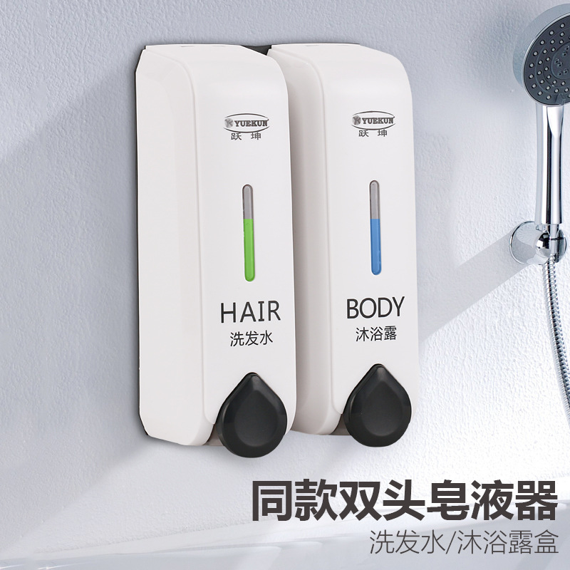 メーカー直供手動石けん液器壁掛け式手洗い液箱350mlプラスチック単頭押しゲル石けん液瓶|undefined